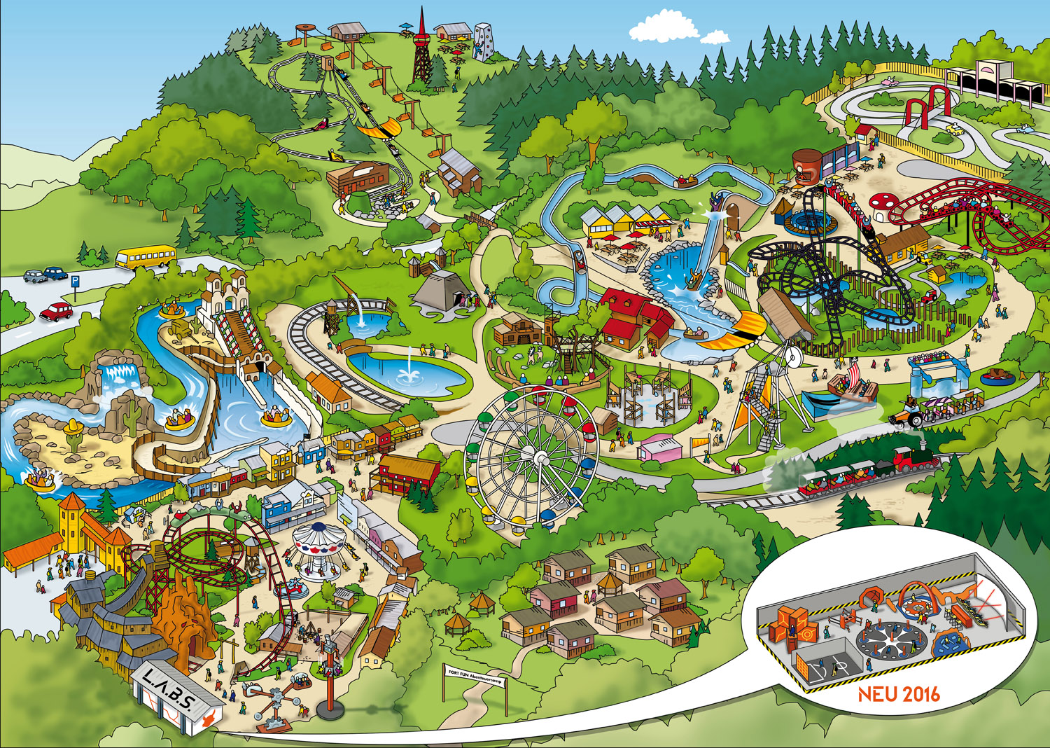 Parkplan Fort Fun Abenteuerland NRWParks.de