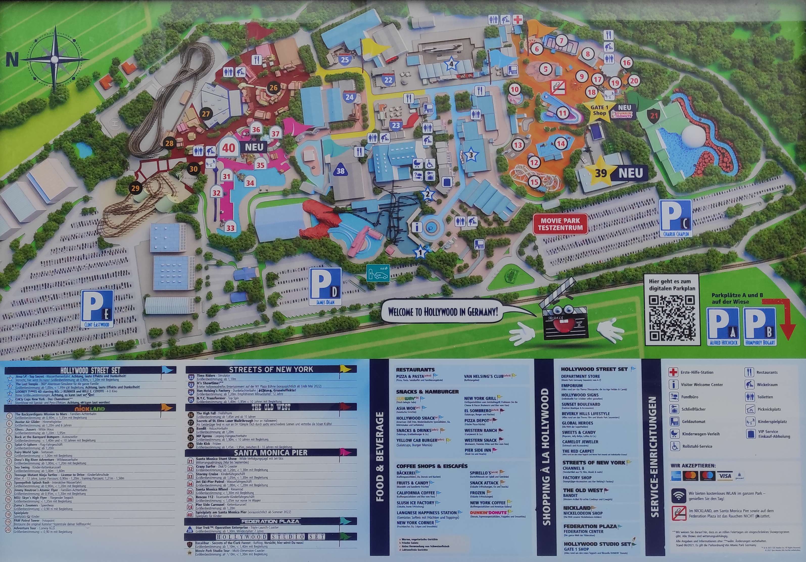 Parkplan Movie Park Germany NRWParks.de