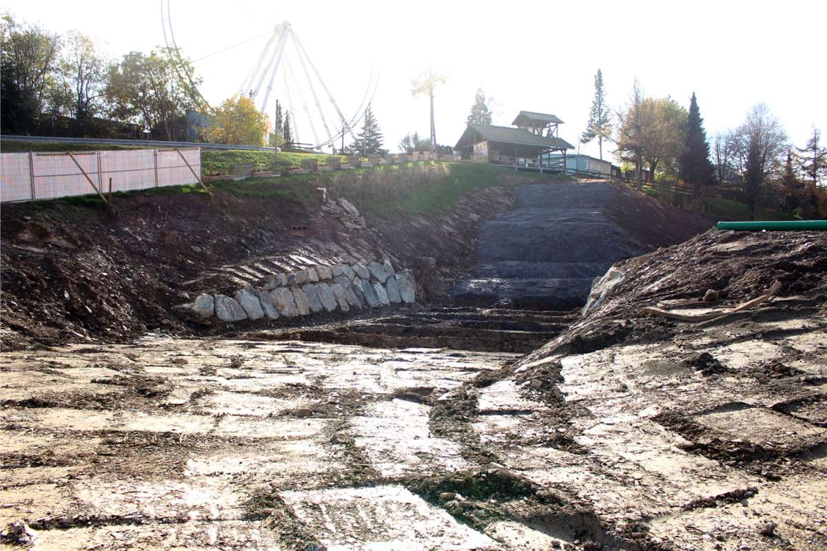 Die Baustelle des neuen Yakari Themenbereiches im FORT FUN Abenteuerland