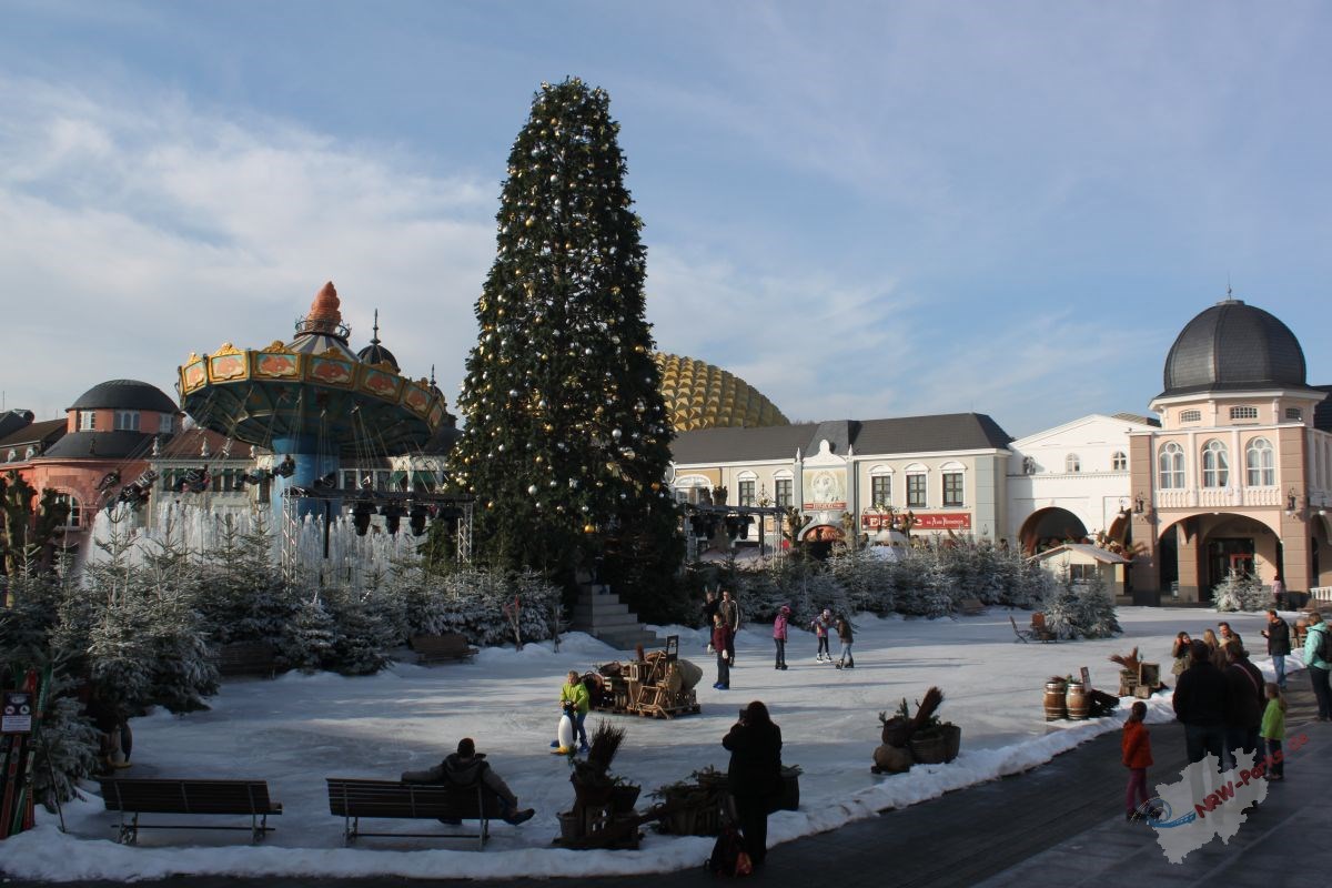 der winterliche Kaiserplatz im Phantasialand