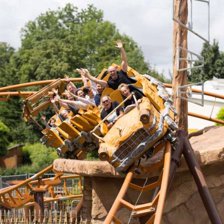 Neue Achterbahn in potts park Minden eröffnet